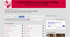 Desktop Screenshot of lagrange.campusguides.com